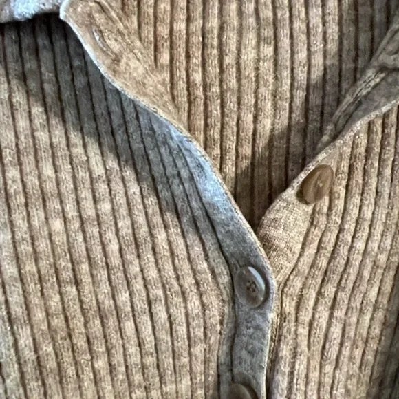 Bershka Buttoned Cowl Neck Sweater - Light Gray - Picture 3 of 4